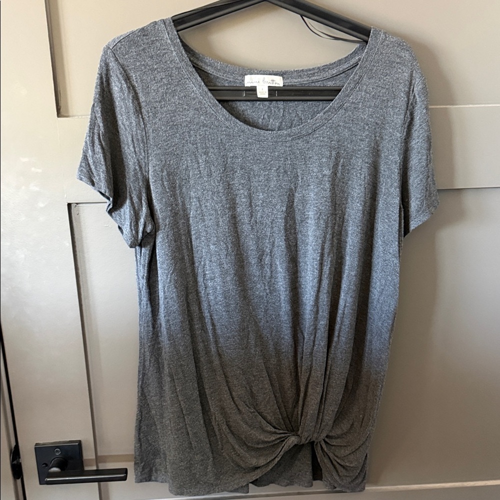 Nine Britton charcoal twisted front top – large